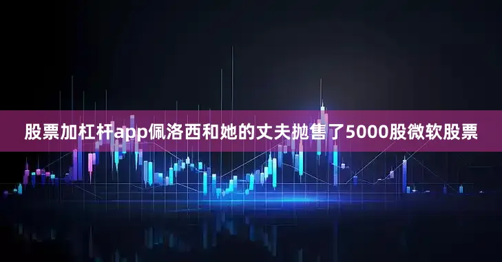 股票加杠杆app佩洛西和她的丈夫抛售了5000股微软股票
