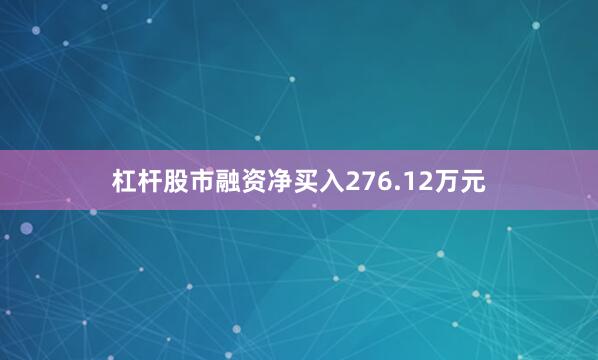 杠杆股市融资净买入276.12万元